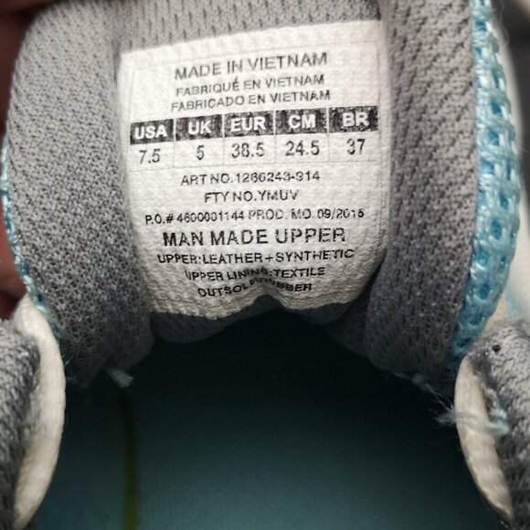 Under Armour Micro Ladies Size 7.5 Blue Lace Closure Sneakers - Picture 9 of 9